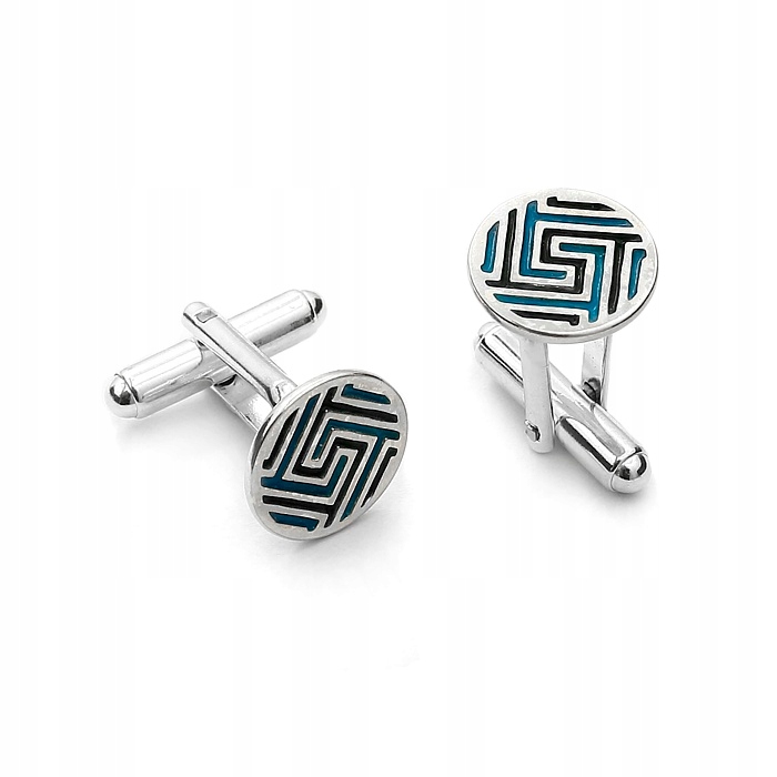 Stříbrné Manžetové Knoflíčky S Klenotnickým Smaltem
