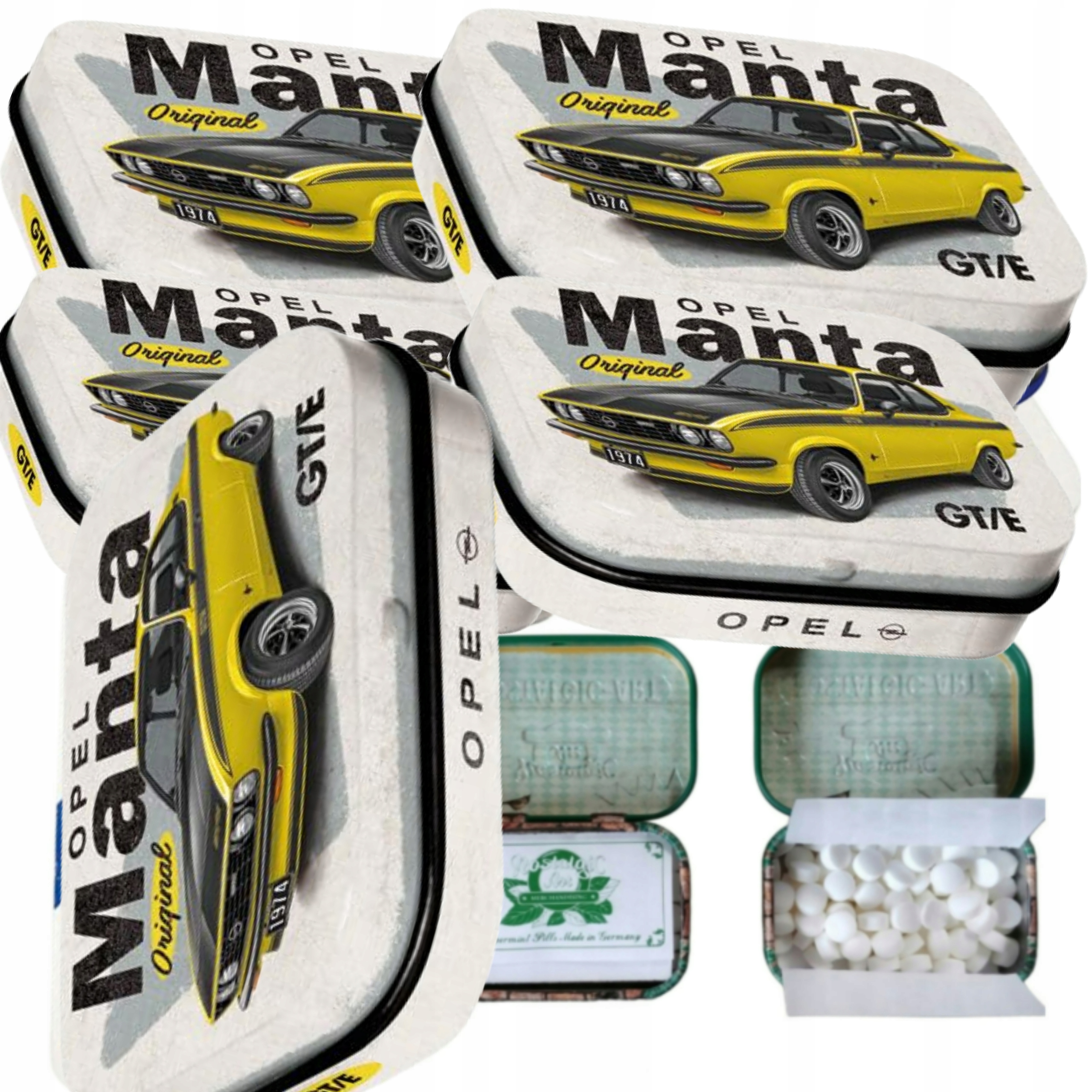 Levně Bonbóny Mátové 4 Balíčky Opel Manta Gt/e Box 15g Nostalgic Art