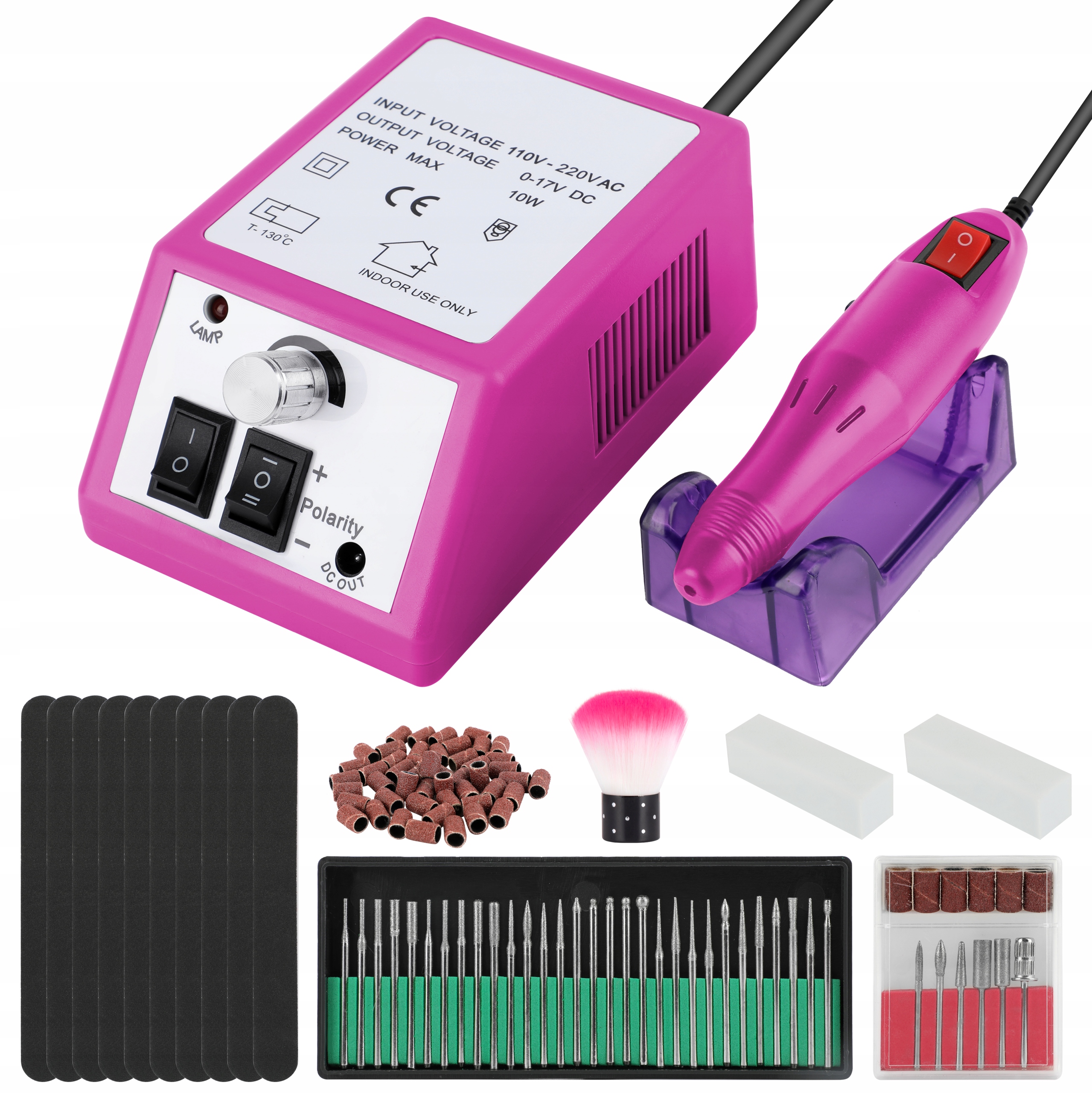 FREZARKA DO PAZNOKCI MANICURE PEDICURE + FREZY Model zestaw do manicure i pedicure