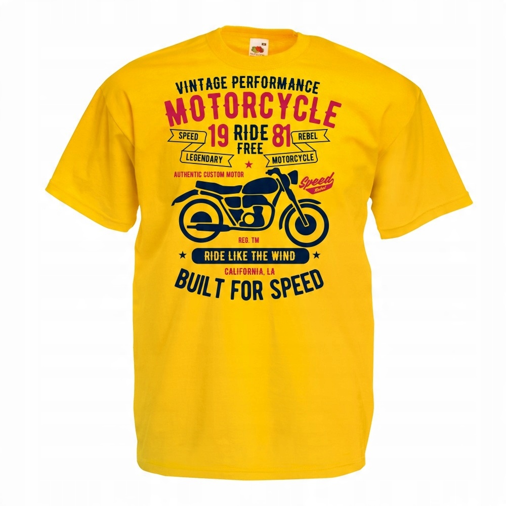 

Koszulka motocykl motor motocyklista kask L żółta