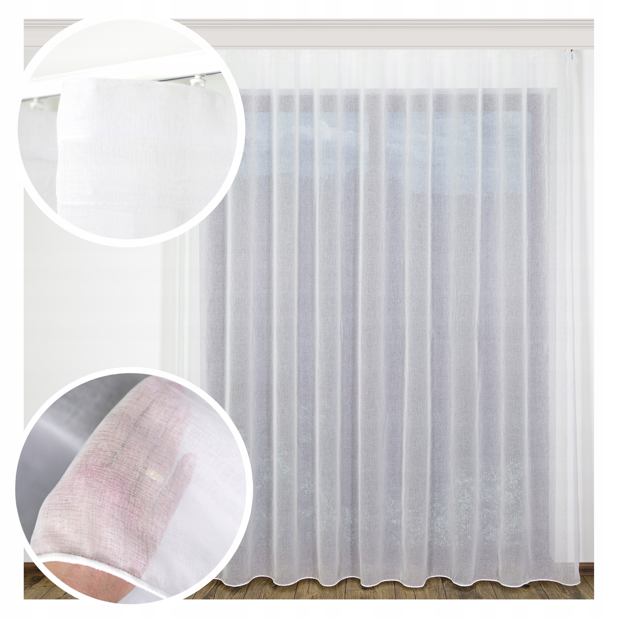 Záclona Japandi Etamina Jana 600x130 Wave Hladká S Olovnicí Hotová Salon