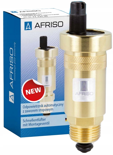 

Afriso odpowietrznik automatyczny 1/2 z zaw. stopo