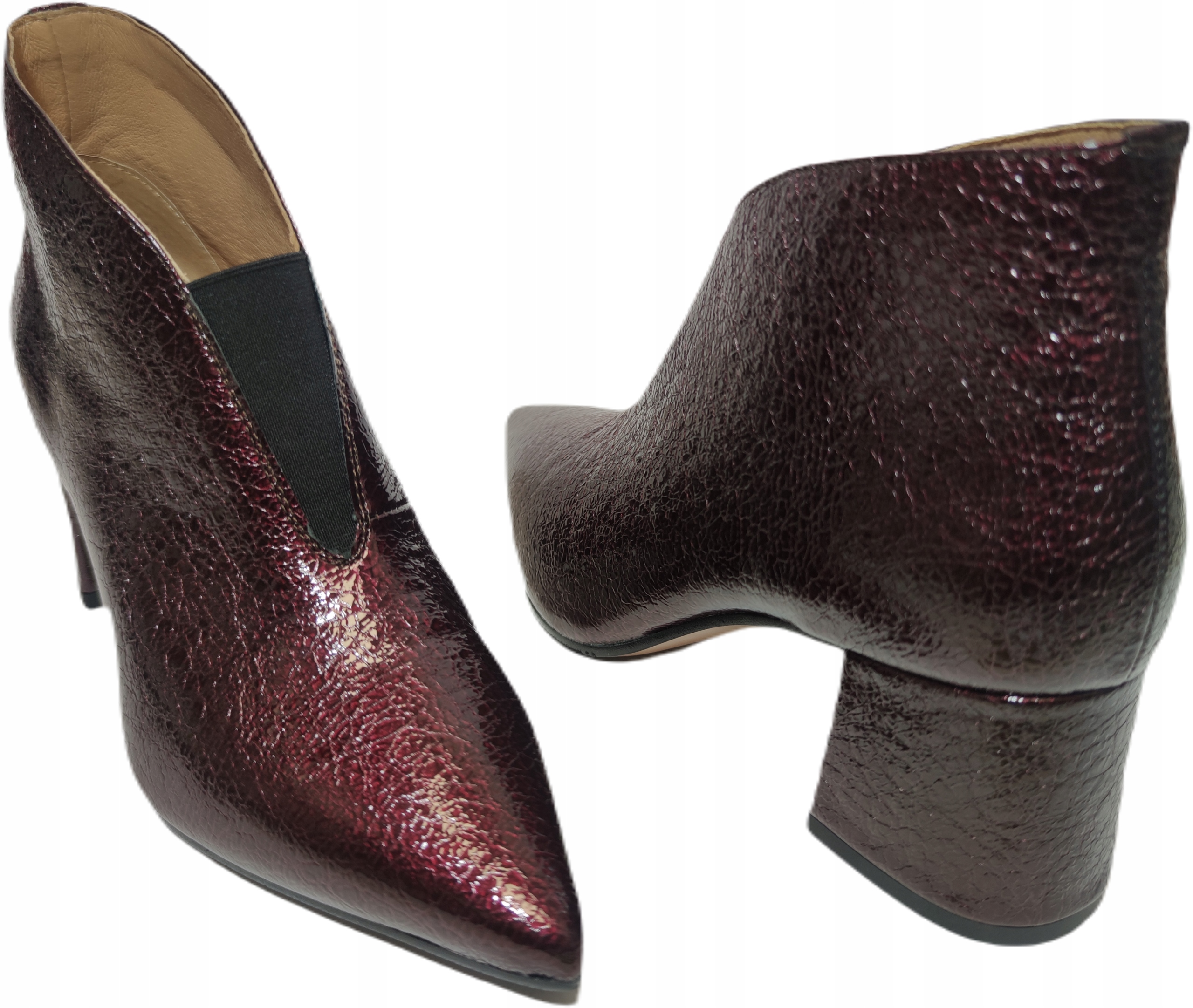 Oryginalne Botki damskie Marco 1460B-716 Bordo r38