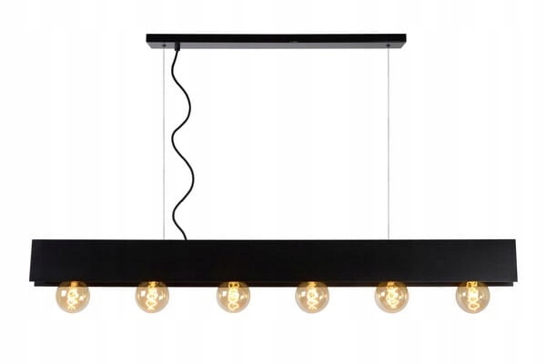 Lucide Luster Surtus 6xE27 60W čierny, nastaviteľný IP20