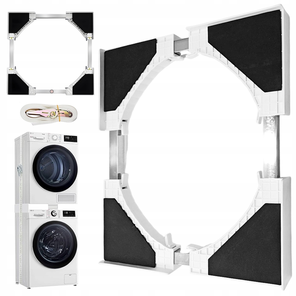 Łącznik Pralki Suszarki Regulowany 46CM-66CM Z 8 Podkładek Antypoślizgowy