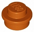 

Lego Płytka okrągła 1x1 Dark Orange 4073 10szt