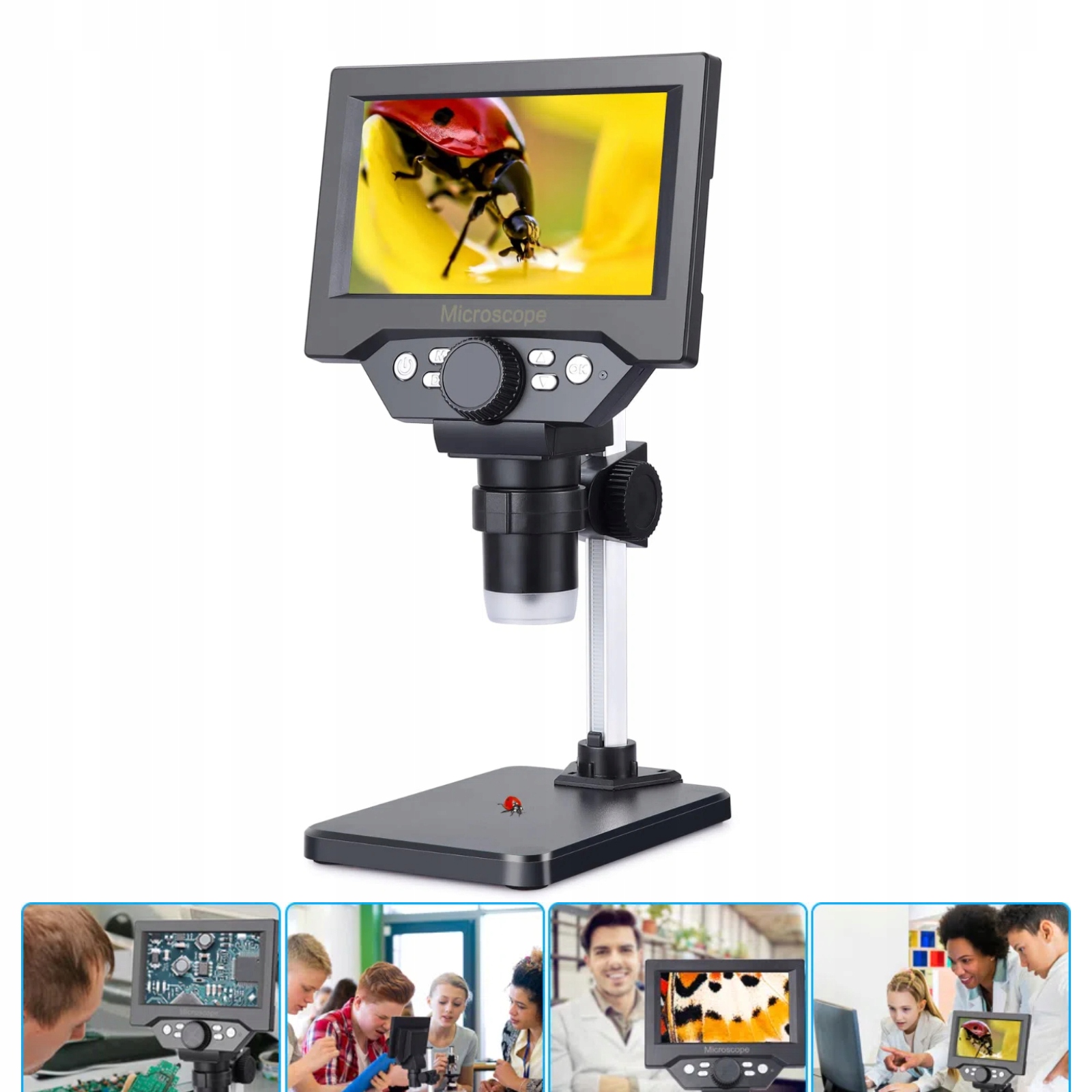 Digitální Přenosný Mikroskop Pro Pájení Fhd 1080P, Displej 5,5"