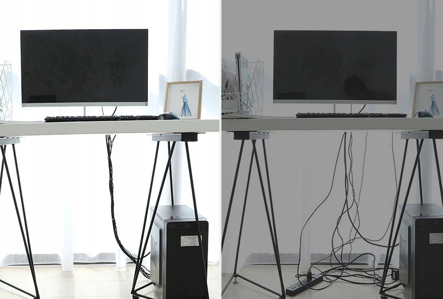 ORGANIZER DO PRZEWODÓW KABLI TAŚMA RZEP OPASKA 5M Kolor czarny