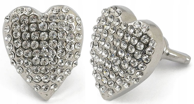 Ozdobné skrutky na montáž registračnej tabuľky – Diamantové srdce, chróm.