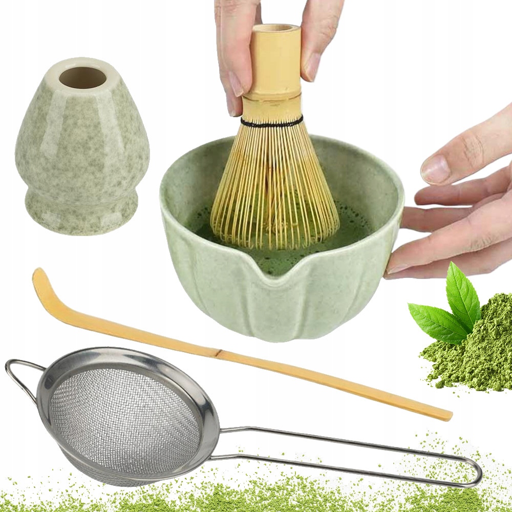 Zestaw Narzędzi Do Matchy Idealny Ceramika Drewno