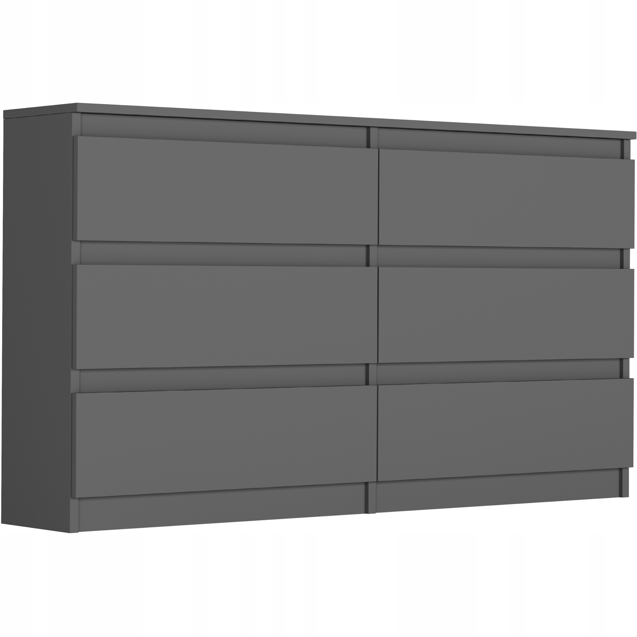 KOMODA 140 CM SZAFKA 6 SZUFLAD PRODUCENT PL R-140 ANTRACYT