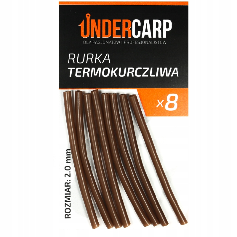 Rurka Termokurczliwa Undercarp Brązowa 2mm 8szt. Na Zestaw Karpiowy