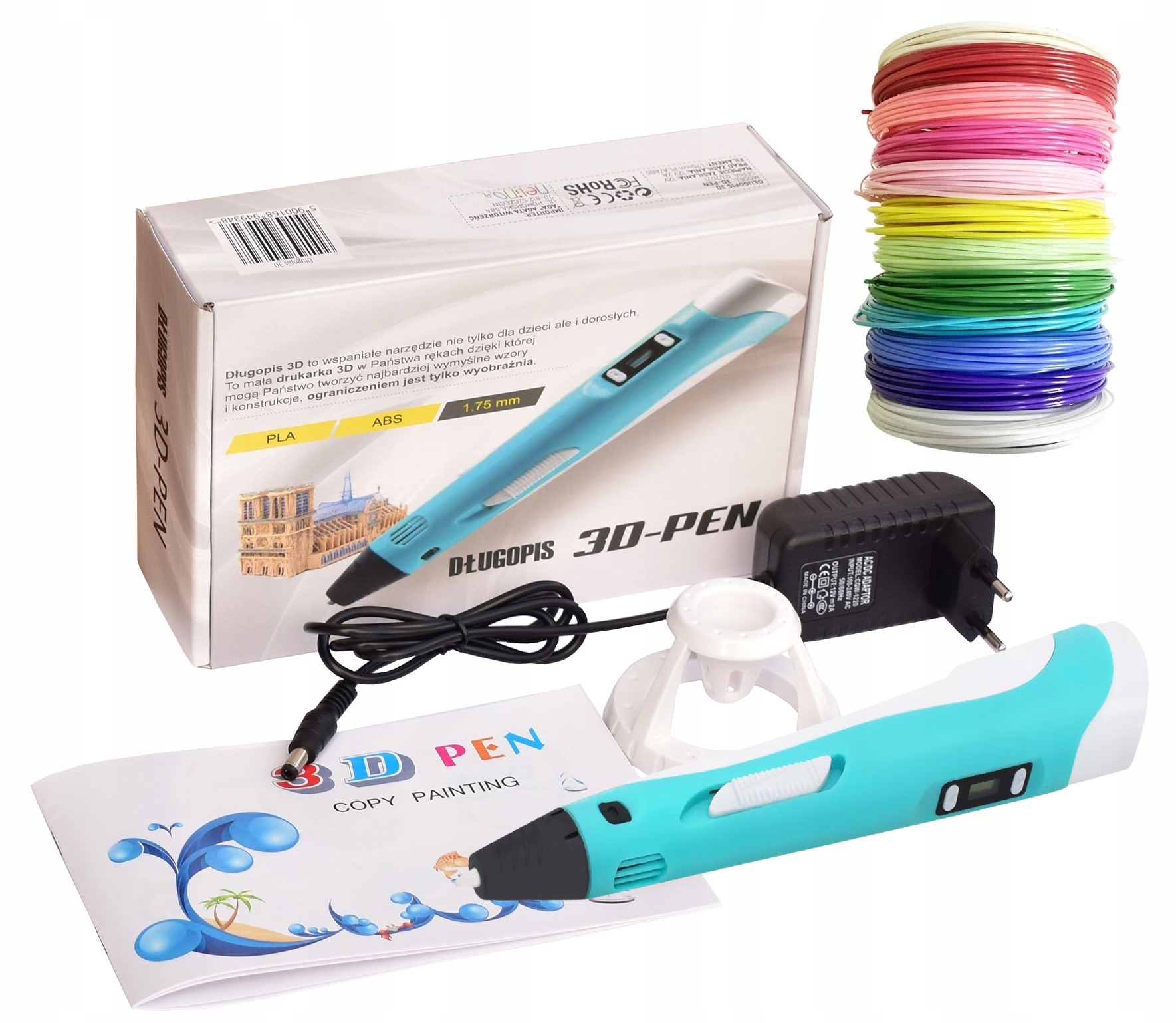 DŁUGOPIS DRUKARKA 3D PEN +200 m WKŁAD FILAMENT PLA Producent Hikey