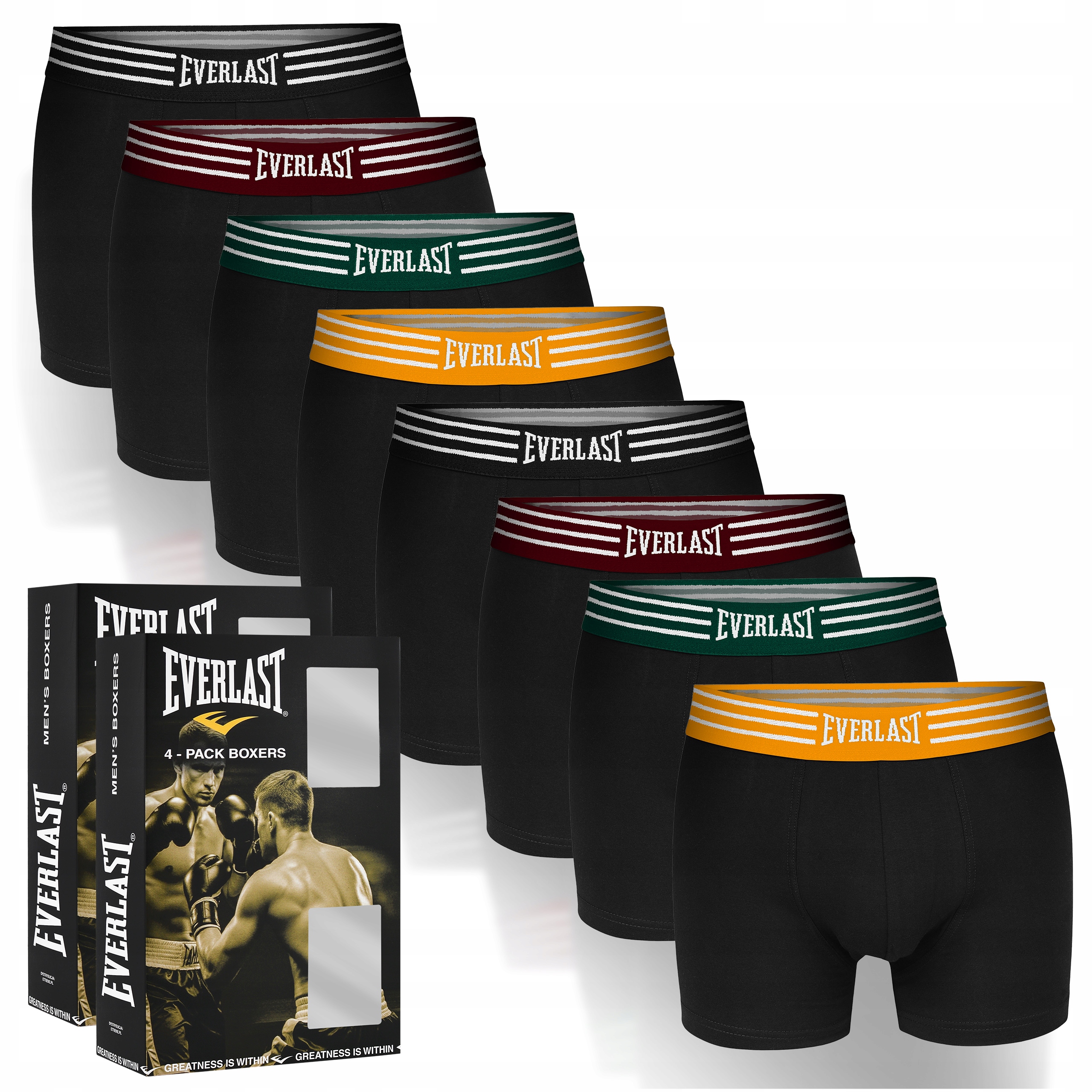 Pánské boxerky Everlast , kusů sada Bavlna černá, guma, retro, velikost L