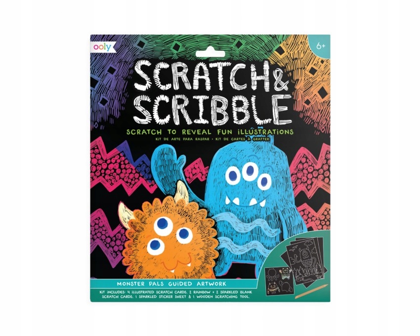 

Zdrapywanki Scratch Scribble Potworki Kolorowanka