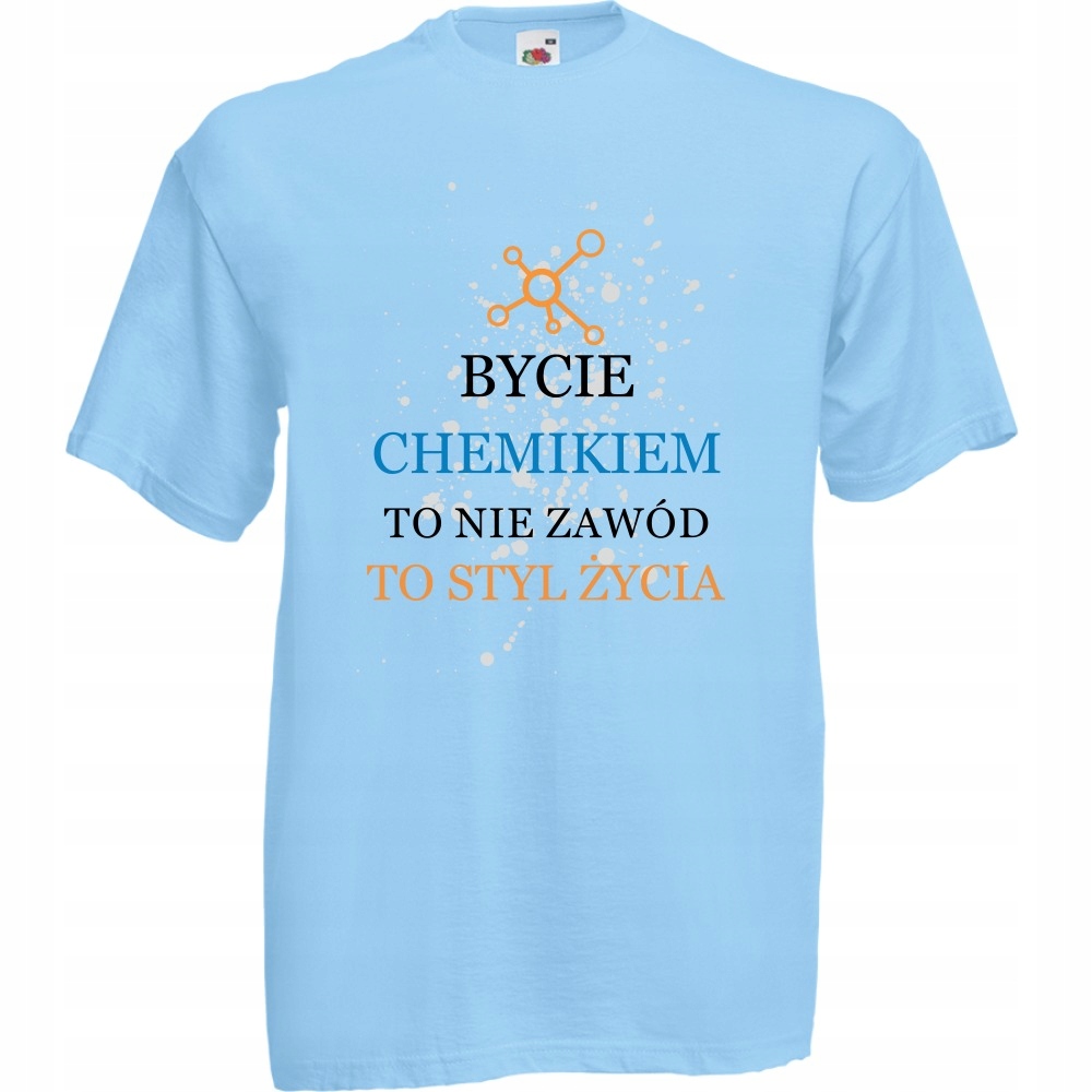 

Koszulka chemik dla chemika XXL błękitna