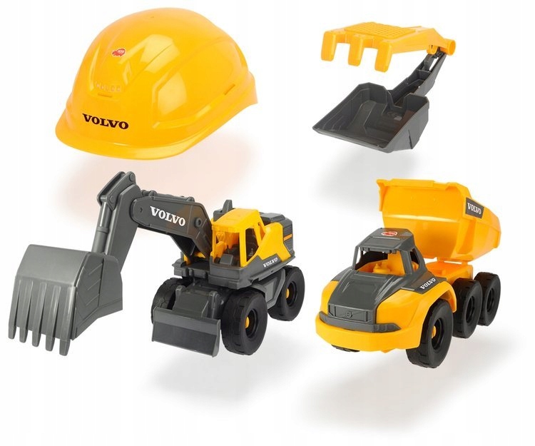 

Dickie Toys Zestaw Kask Pojazdy Budowlane Volvo