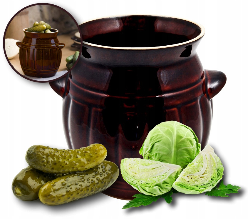 Hrnec Sud Kamenina Malý K Nakládání Okurek Zelí Keramika 2,7 L