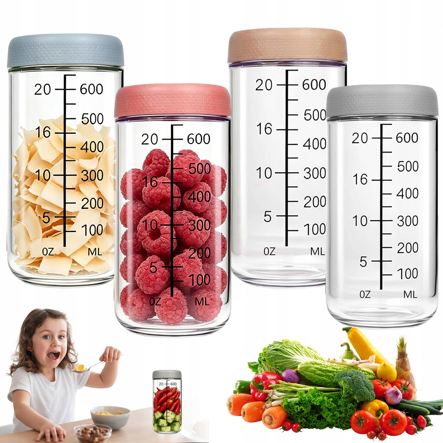Skleněná Zavařovací Sklenice Hermetická 750 ml Široký Otvor Fitness Dieta Do Spíže