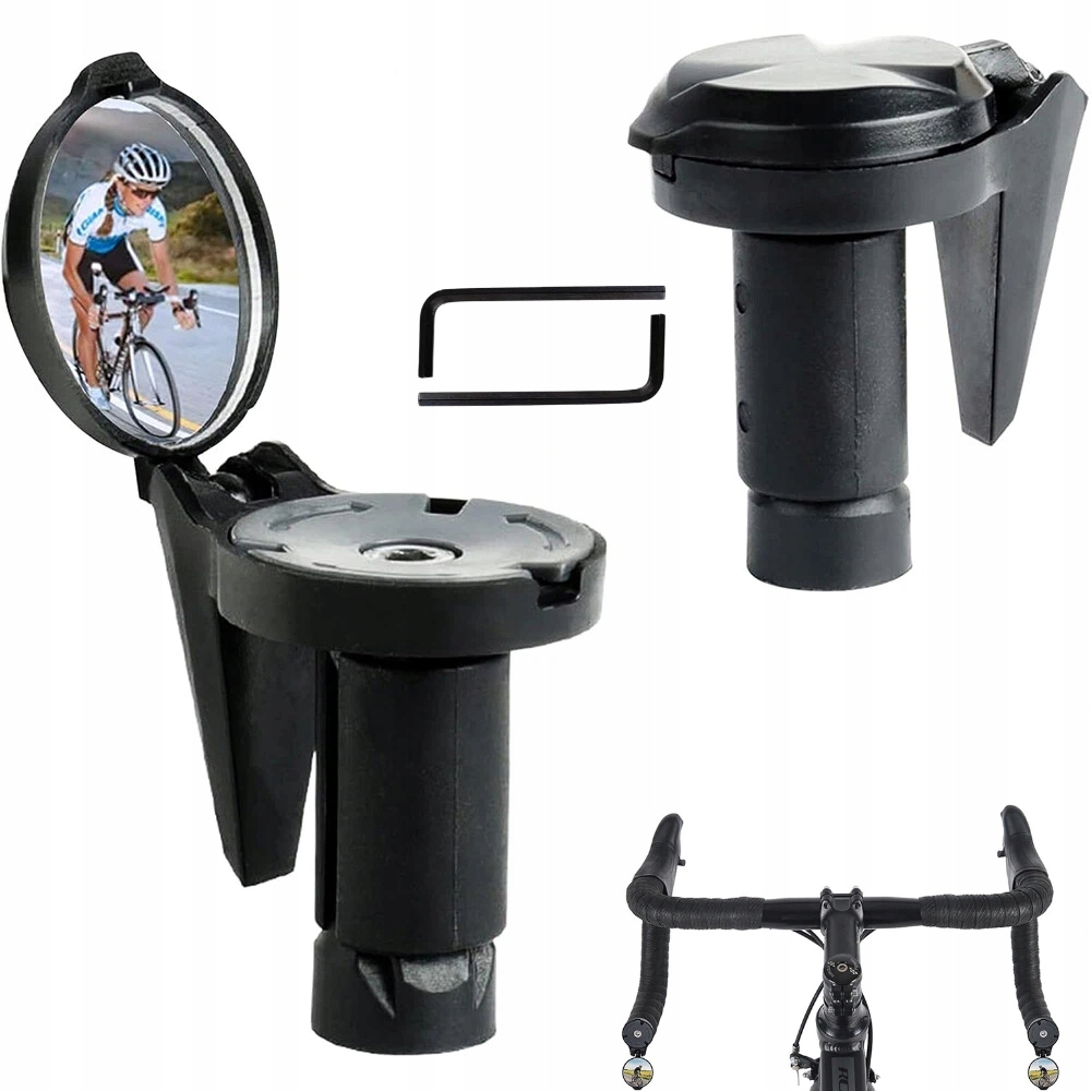 2x MINI LUSTERKO ROWEROWE W KIEROWNICĘ NA ROWER OBROTOWE ZESTAW