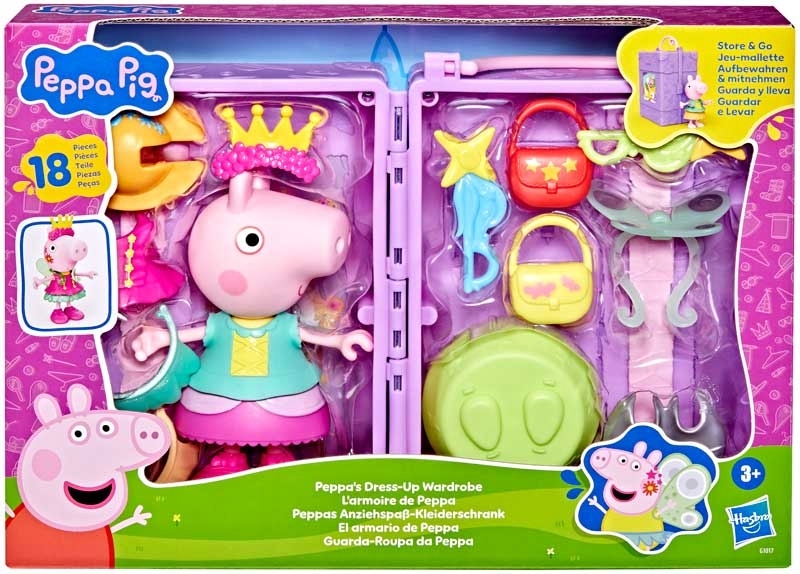 Peppa Pig Prasátko Peppa: Šatní skříň 14 doplňků