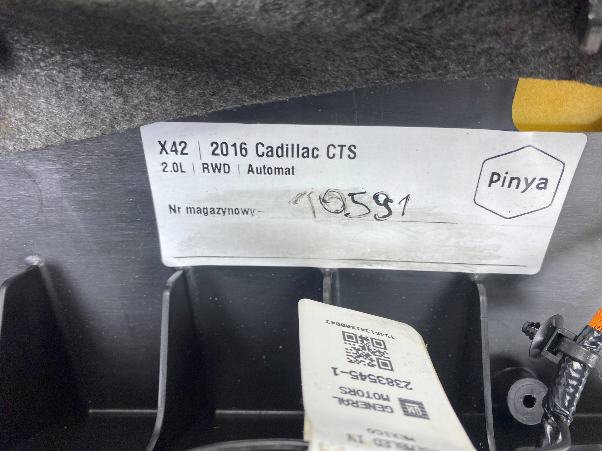 side rear airbag armrest Cadillac CTS III 2014+