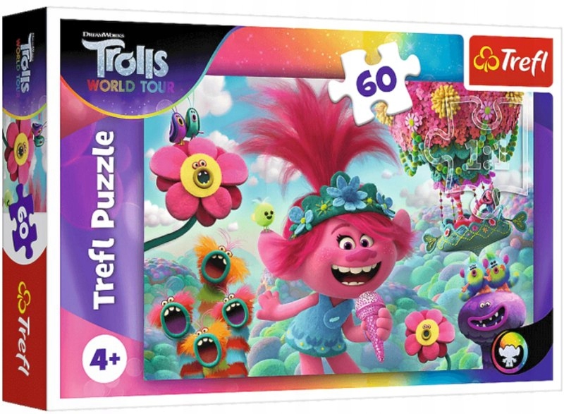 

Puzzle 60 El. W Muzycznym Świecie Trolli Trole