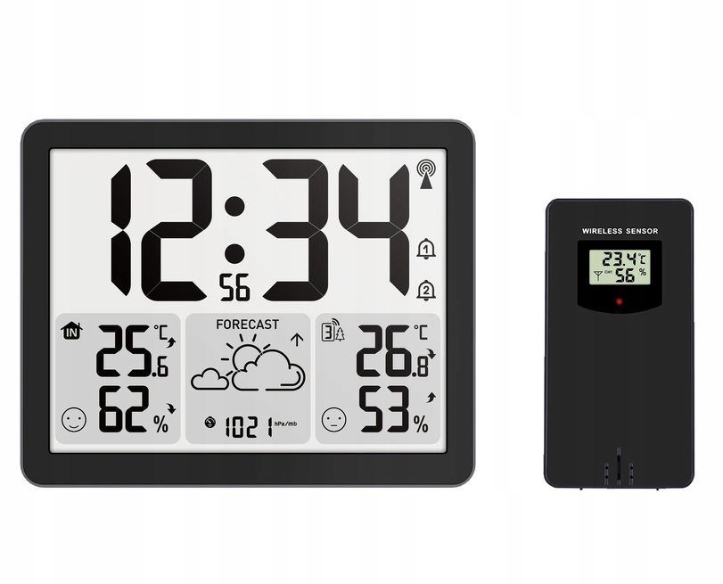 Prehľadná Meteorologická Stanica Jvd RB3569 Sonda Alarmy Počasie Teplota