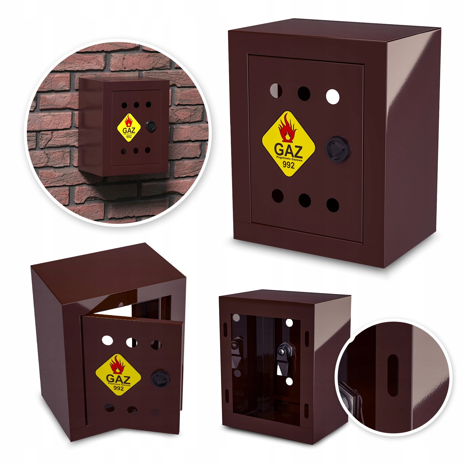 Gazová Skříňka 25x20x15 Gaz barva Hnědá