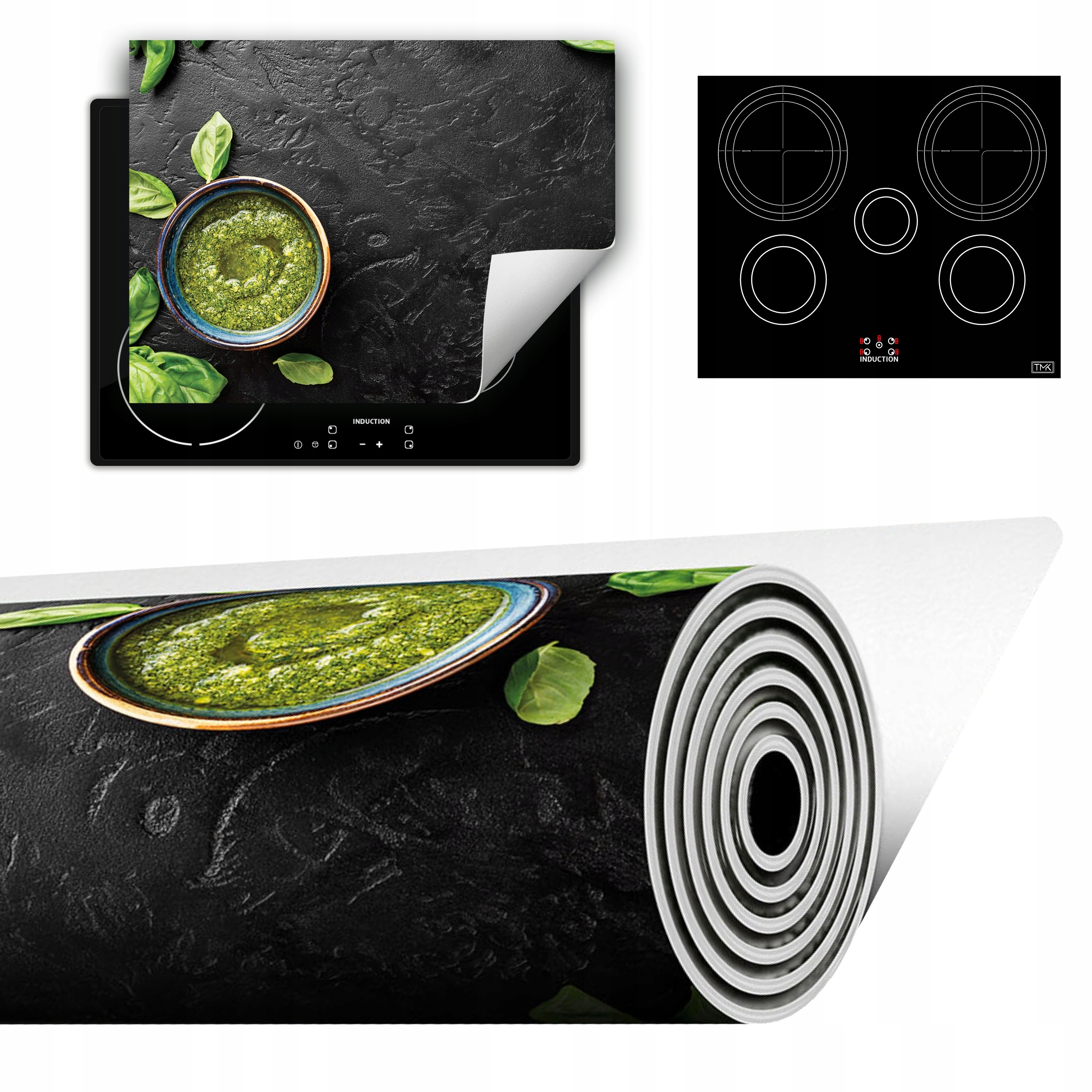 Vinylová Podložka Do Kuchyně Více Místa 70x52 břidlice bazalka