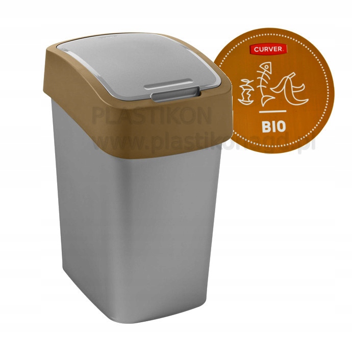 

brązowy Kosz Do Segregacji 50L Flip Bin bio