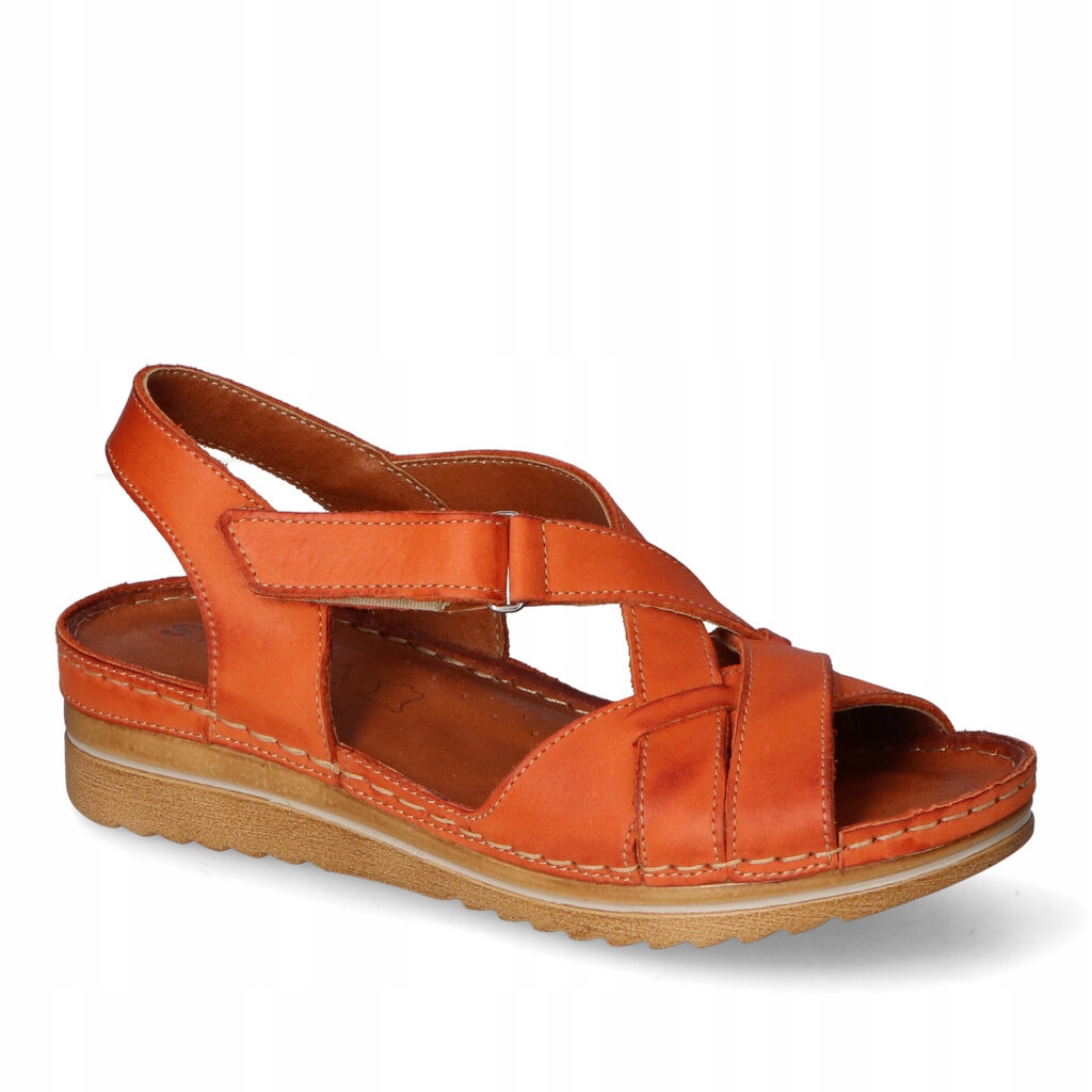 Sandály Stella 965 Pomeranč-4 nubuk 39