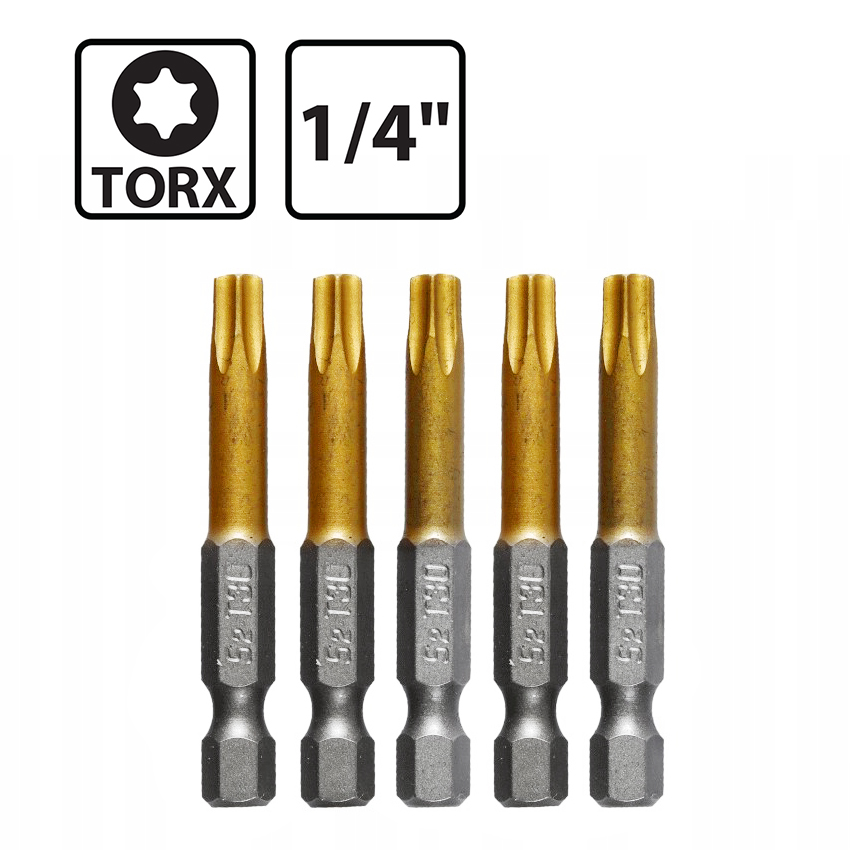 

Końcówka Wkrętakowa TX30 1/4" 50 MM 5 Sztuk