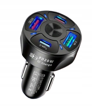 Ładowarka samochodowa UBS USBC QC3.0 20W 3,1A
