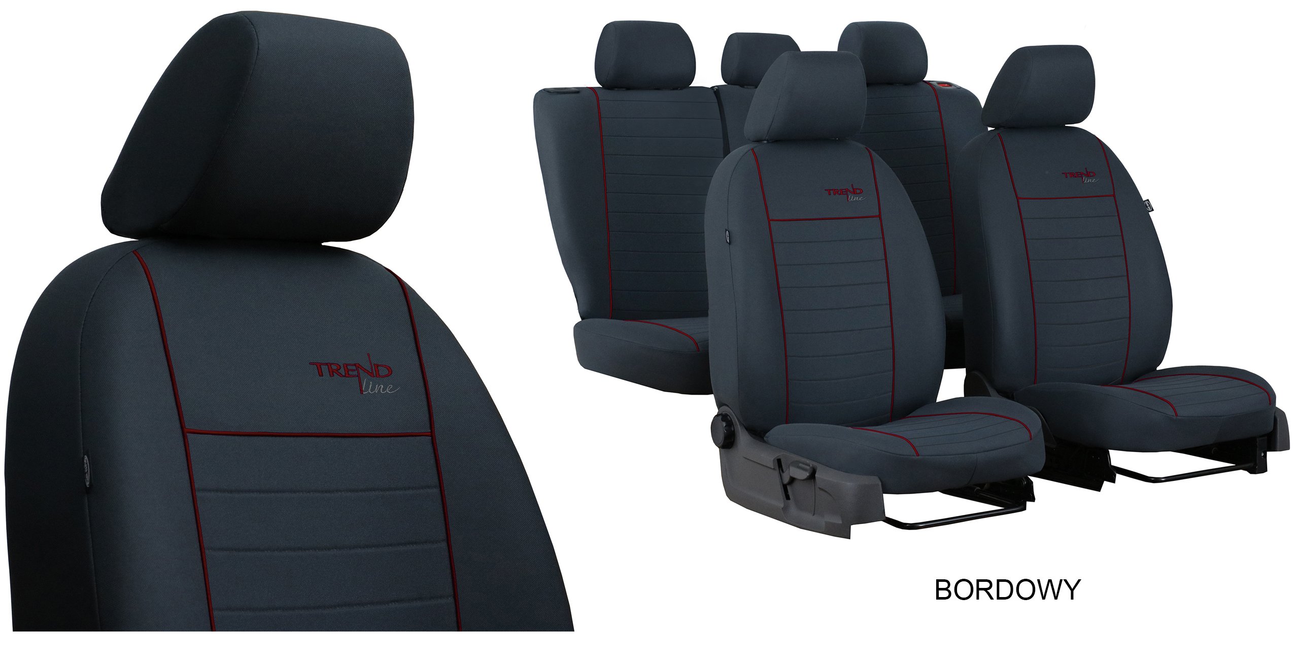 POKROWCE SAMOCHODOWE MIAROWE MATERIAŁOWE NA FOTELE DO SUZUKI SX4 S-CROSS II Model Trend Line