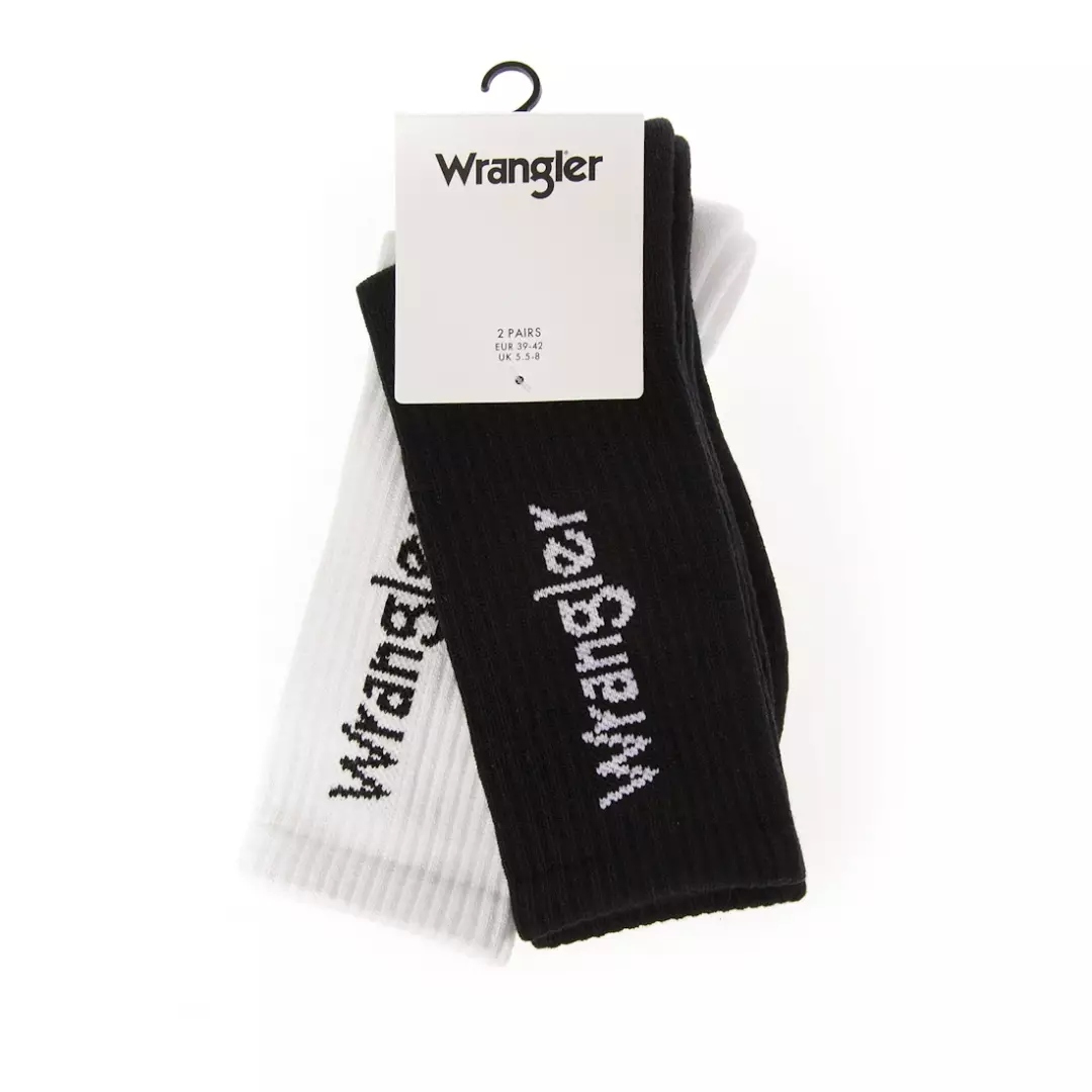 

Skarpety Wrangler 2 Pack Logo Socks Black/White 39