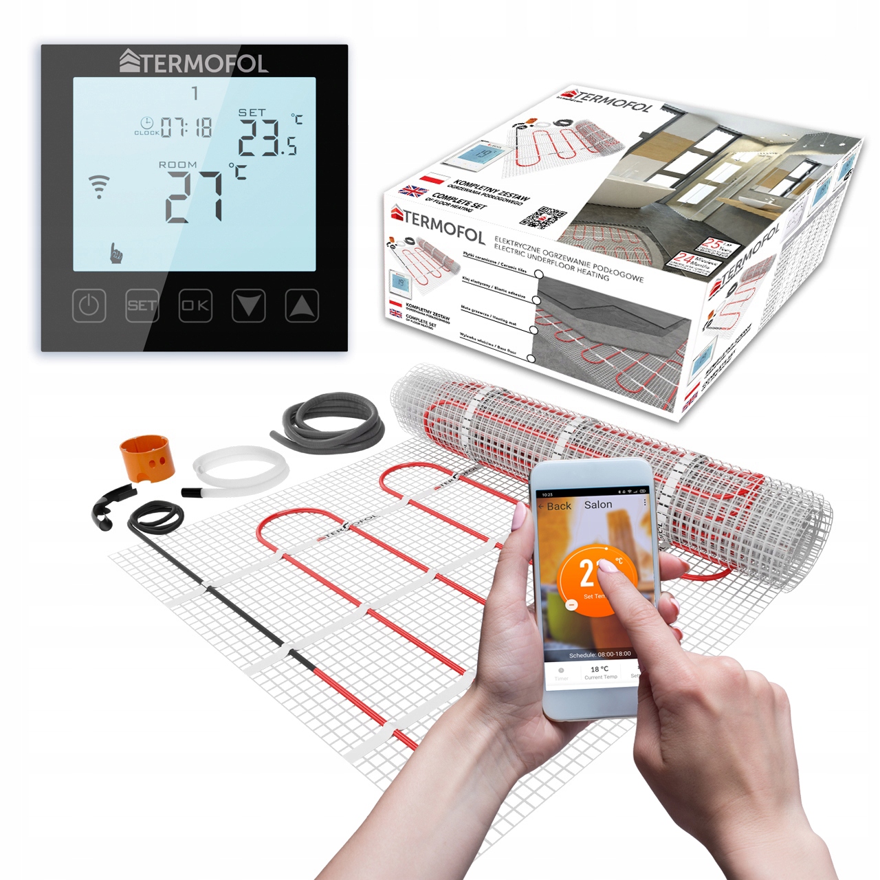 

Mata Grzewcza Zestaw 12m2 50cm mocy 150W/m2 Wifi