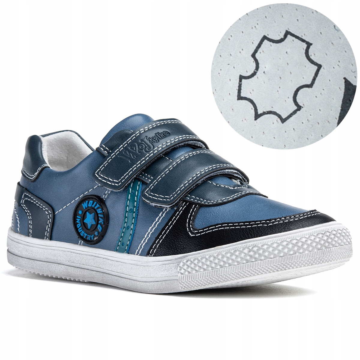 Półbuty miękkie wew.SKÓRA lekkie WYGODNE stabilne buty na RZEPY Wojtyłko