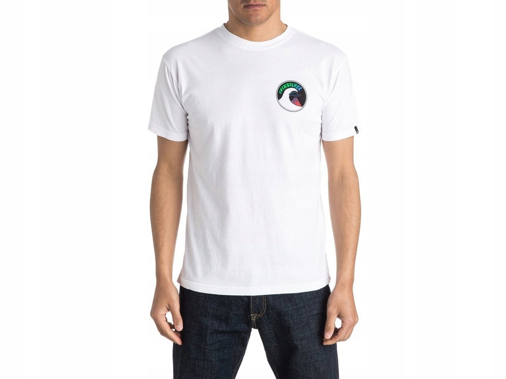 

Biała Koszulka Męska Quiksilver Bawełniany T-shirt