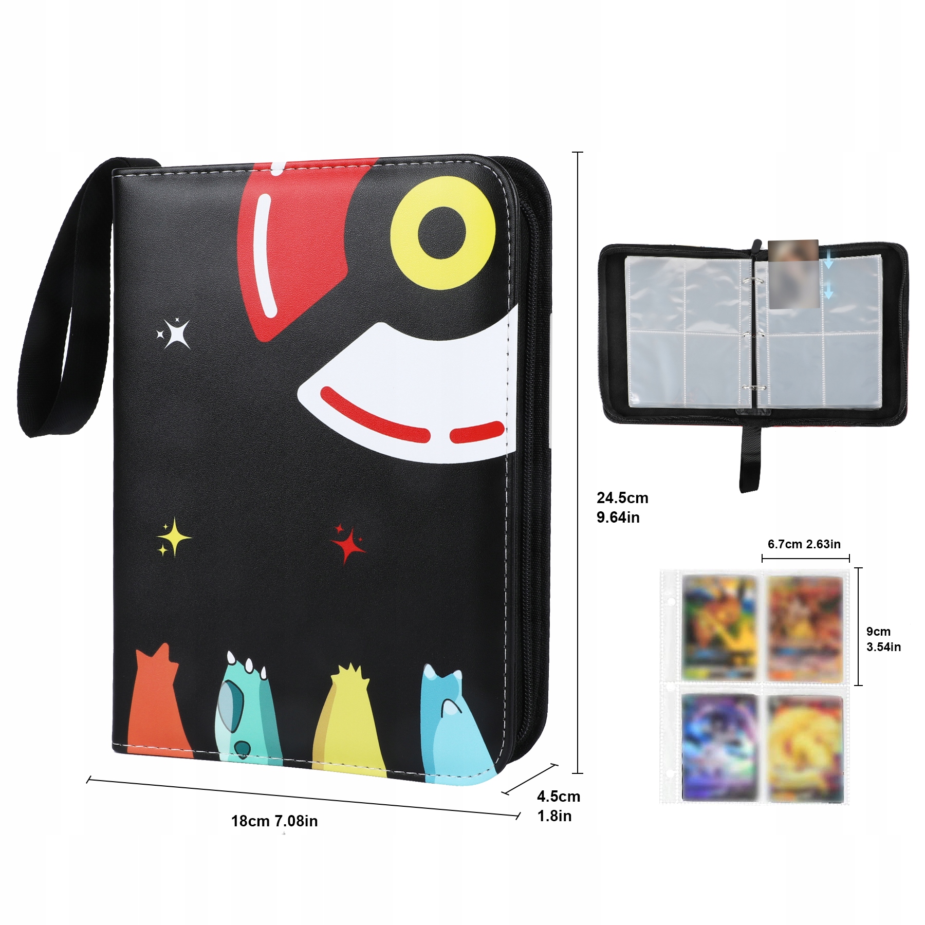 DUŻY ALBUM NA 400 KART POKEMON SEGREGATOR ZAPINANY Typ Podstawa