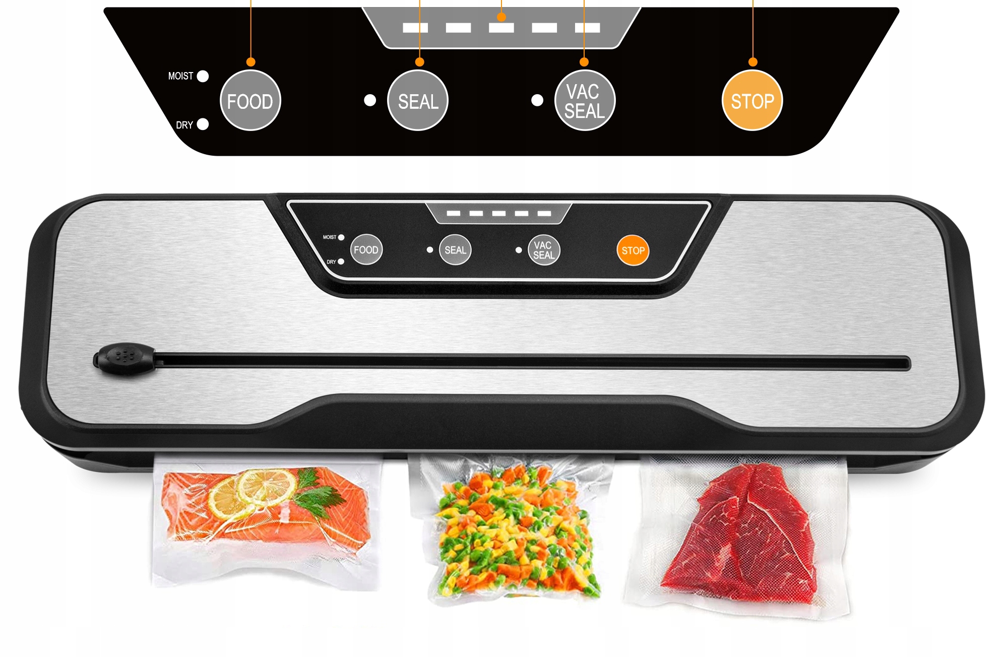 ZGRZEWARKA PRÓŻNIOWA DO FOLII PAKOWARKA ŻYWMNOŚCI 10 WORKI WĘŻYK DO BUTELEK Zasilanie sieciowe