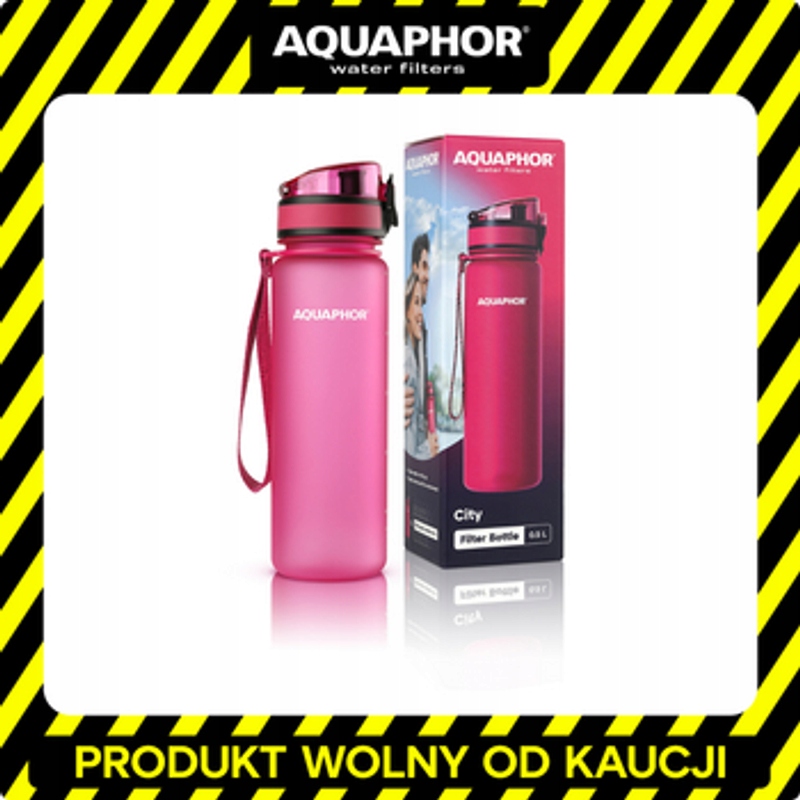 Butelka filtrująca Aquaphor City Tritan 0,5l kolor różowy i wkład filtrując