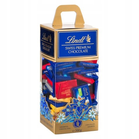 Levně Lindt Sortiment Švýcarských Čokolád Minis Swiss Premium 500 g