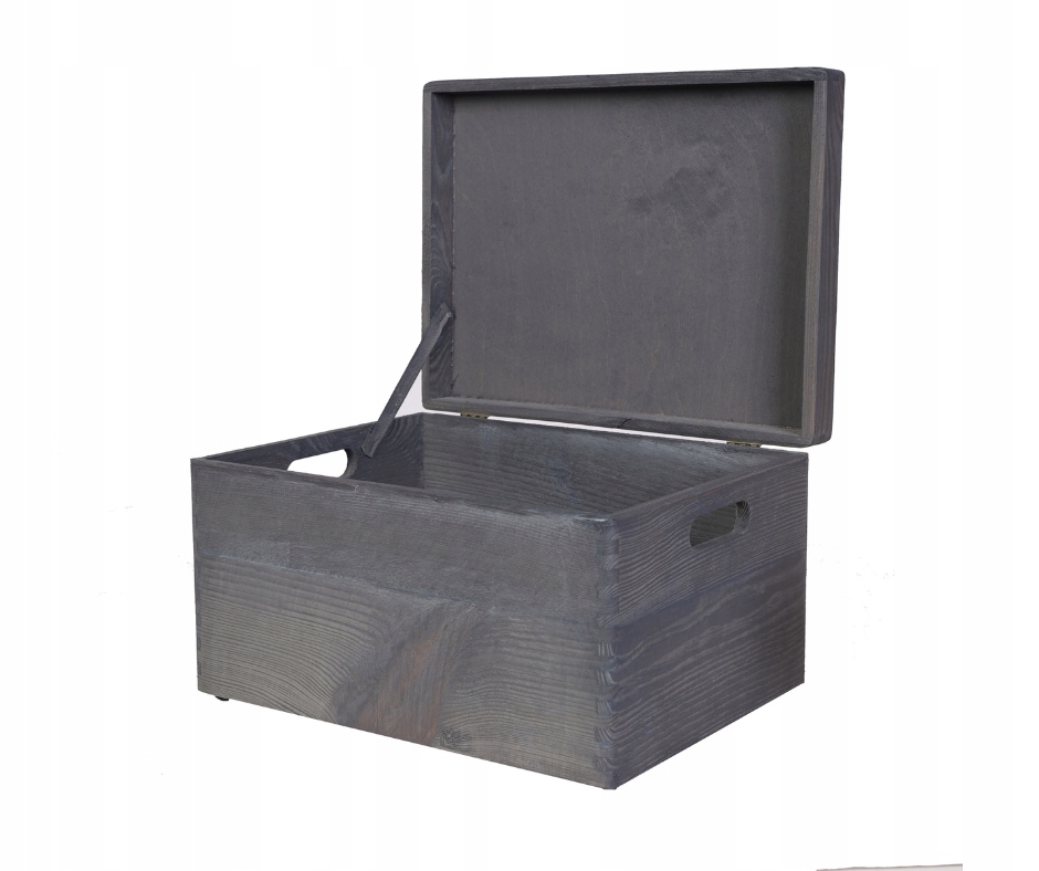 Dřevěná krabička s ručičkami, dřevěná krabička, krabička s víkem 40x30