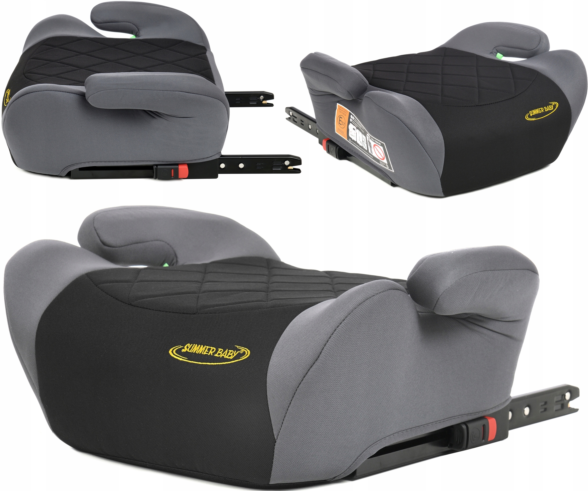 UNIWERSALNY FOTELIK FIORI PODSTAWKA SIEDZISKO I-Size 125-150cm ISOFIX SZARY
