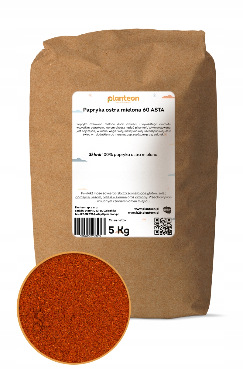 Paprika pálivá mletá 60 Asta 5 kg