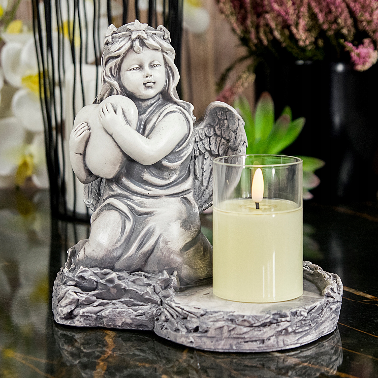 ZNICZ GIPSOWA FIGURKA NAGROBNA LAMPA LED 3XAAA Kod producenta 547958