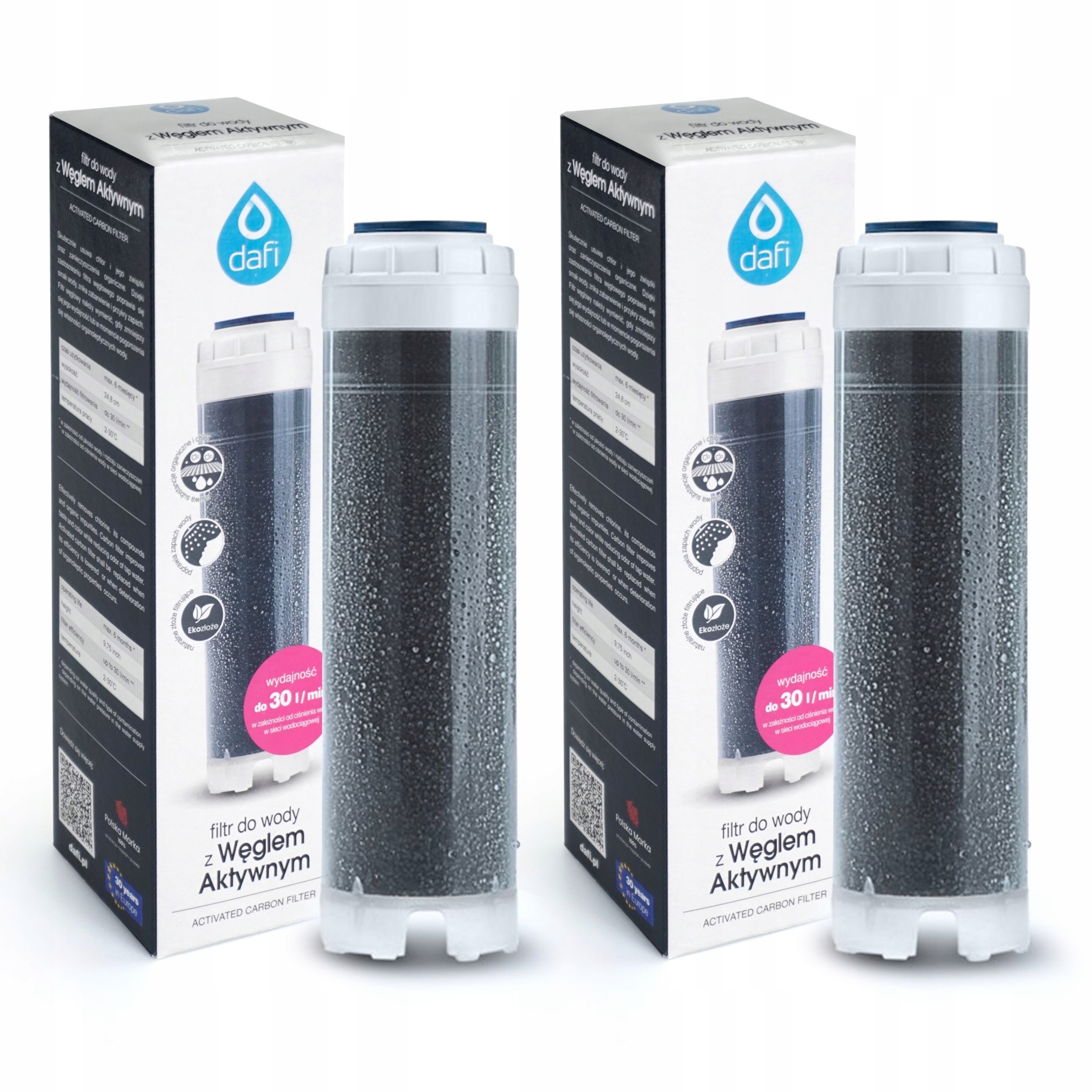 FILTR EKO DAFI WODY Z WĘGLEM AKTYWNYM WEGLOWY 2szt
