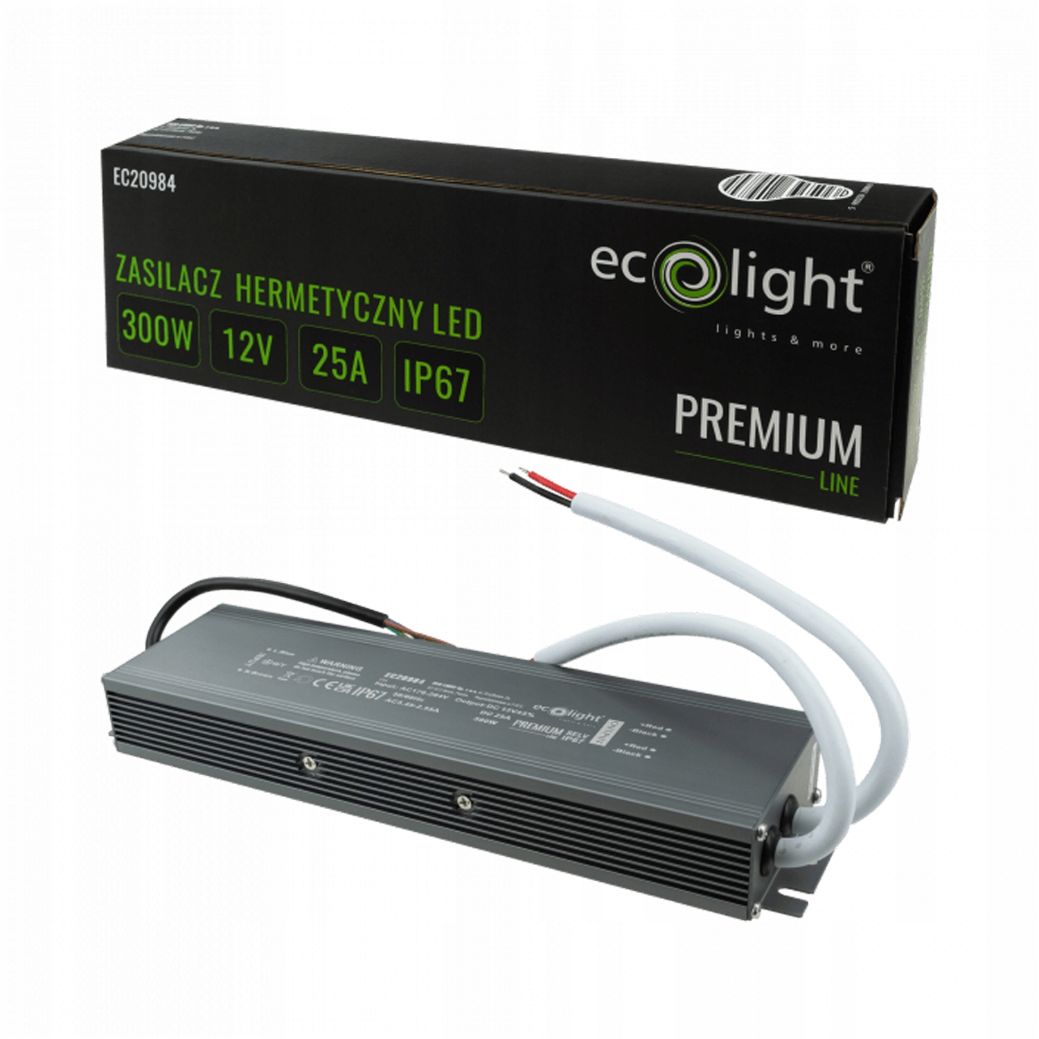 Premiový Hermetický Napájecí Zdroj 12V 300W 25A IP67