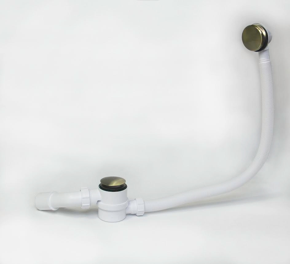 Vaňový Sifón Starožitný Bronz Klik Čistený Zhora